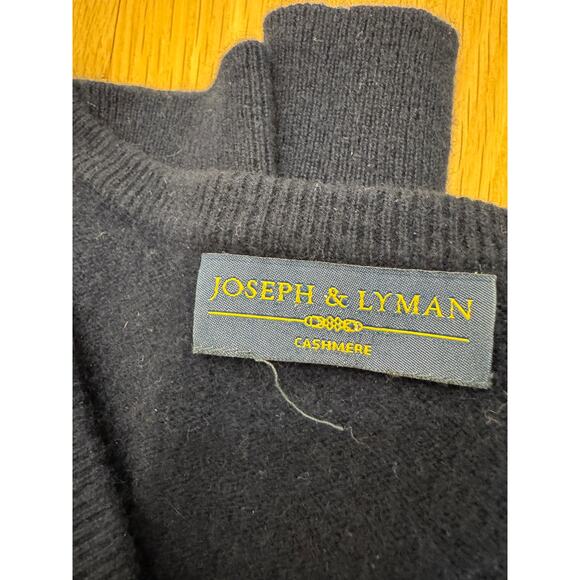 Mens Joseph and Lyman blue 100% Cashmere Vneck Sweater size Large - Picture 3 of 3